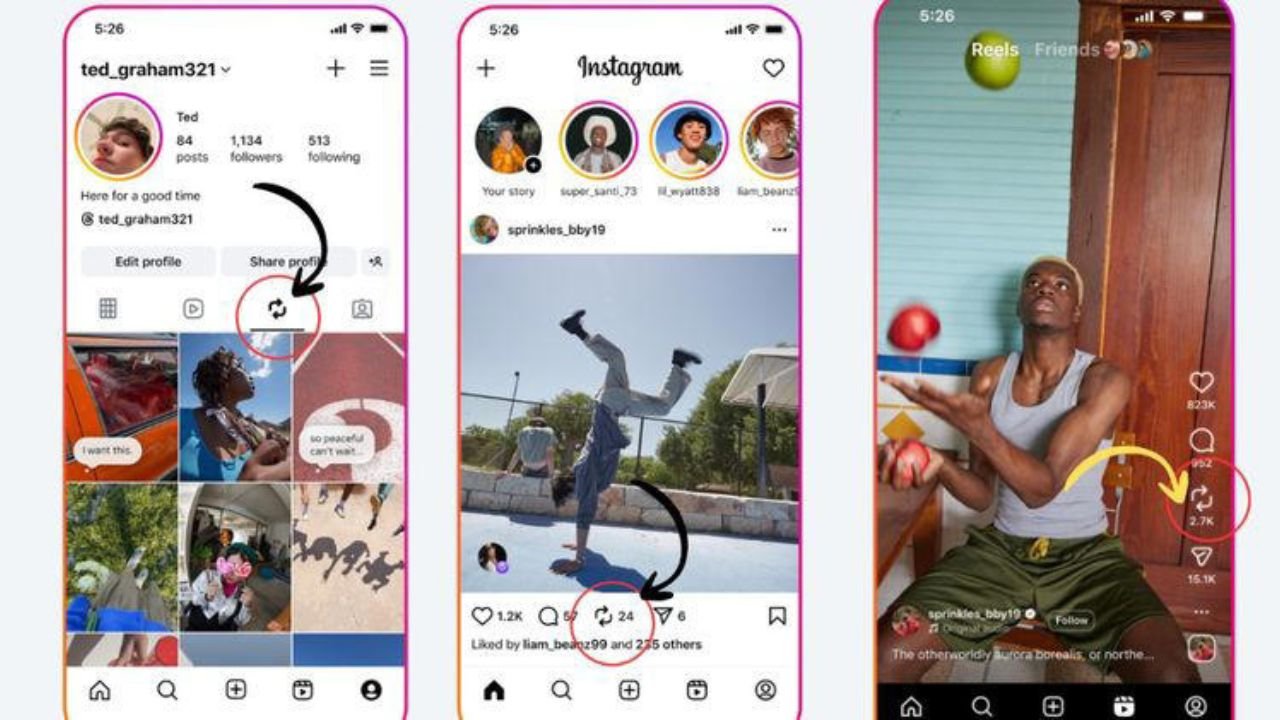 Instagram यूजर्स को मिला तोहफा! Instagram ने लॉन्च किया Repost फीचर, अब रील्स शेयर करना हुआ और भी आसान