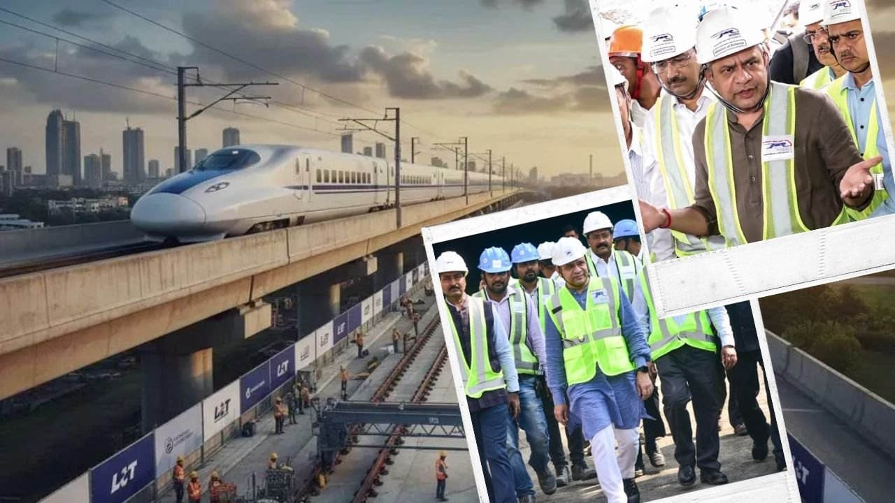 केंद्रीय रेल मंत्री अश्विनी वैष्णव ने सरोली में देखा बुलेट ट्रेन निर्माण, 320 किमी प्रति घंटे की रफ्तार से दौड़ेगी नई हाई-स्पीड ट्रेन