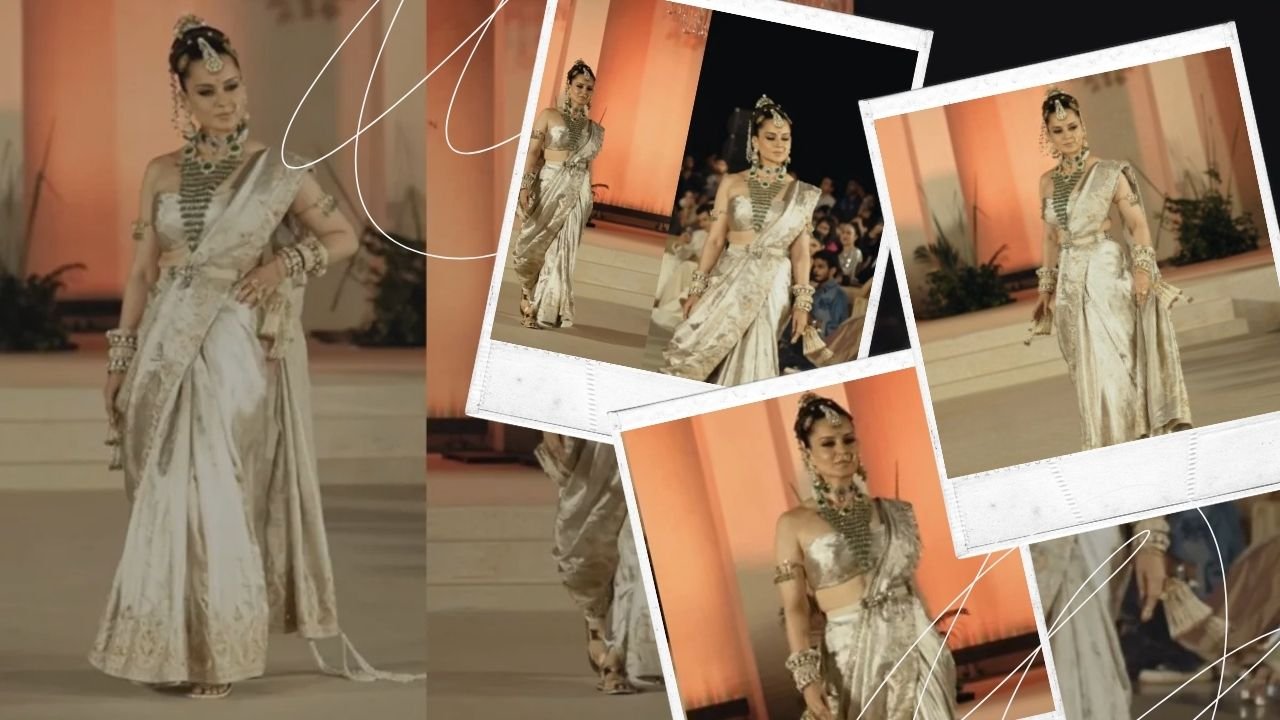 कंगना रनौत ने रैंप पर जलवा दिखाया, 'ओजी क्वीन' बनकर राहुल के ब्राइडल ज्वैलरी कलेक्शन को किया शानदार शोस्टॉपर